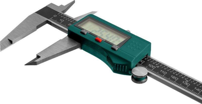 Штангенциркуль электронный Kraftool 34460-200 черный/зеленый пластиковый футляр