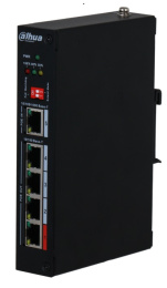 PoE-удлинитель Dahua DH-PFT1500 (4xRJ45 10/100Мбит/с (PoE/PoE+/Hi-PoE), мощность PoE: порт 1 до 85Вт, порты 2-4 до 30Вт, суммарно до 85Вт, питание: PoE (802.3bt) до 90Вт, грозозащита: до 6кВ, рабочая температура: -30°С~+65°С, монтаж на DIN-рейку)