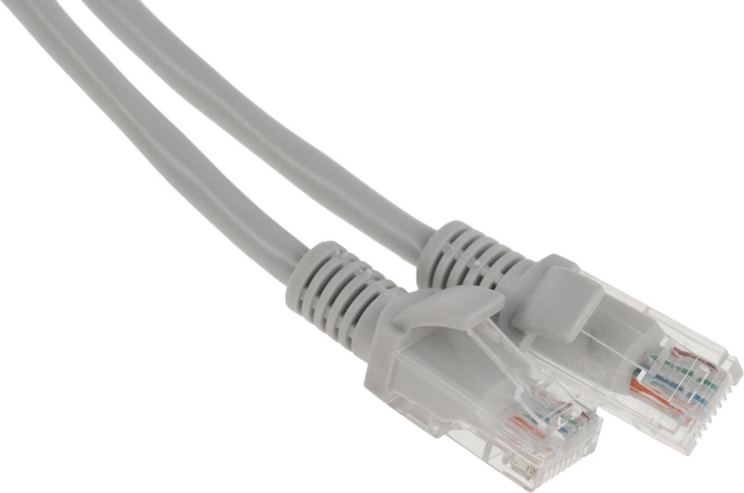 Кабель Cablexpert Патч-корд UTP PP12-1M кат.5e, 1м, литой, многожильный серый 009591