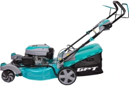 Газонокосилка бензиновая GPT GLM-Т5136SR роторная газонокосилка, самоходная, бензиновый двигатель, 3600 Вт, 5 л.с., ширина скашивания: 51 см 60 л
