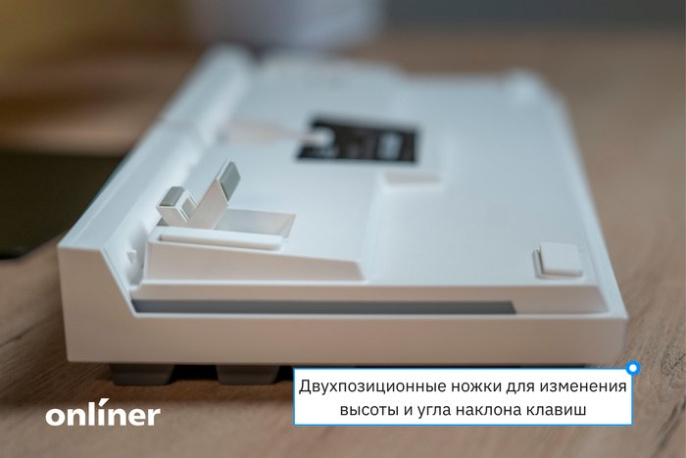 Клавиатура Royal Kludge RK-R87 White/Gray/Red белый/серый/красный, механическая, проводная, горячая замена клавиш, подсветка RGB, синие свичи