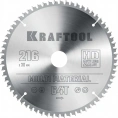 Пильный диск по алюминию KRAFTOOL Multi material 216x30 мм, 64Т 36953-216-30