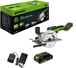 Циркулярная пила дисковая Greenworks G24MCS ручная D диска.:120мм 1501207CUA
