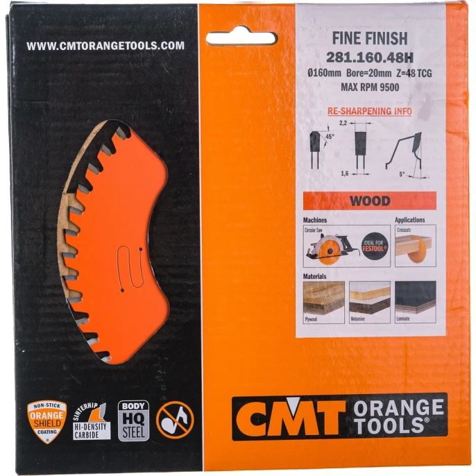 Диск пильный (160x20x1.6 мм; Z=48) CMT 281.160.48H