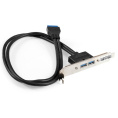 Exegate EX298295RUS Планка портов в корпус 2xUSB3.0 ExeGate BrctUSB3-2A USB 3.0 20pin IDC 20pin F -- 2x USB 3.0 Af, кабель 20см