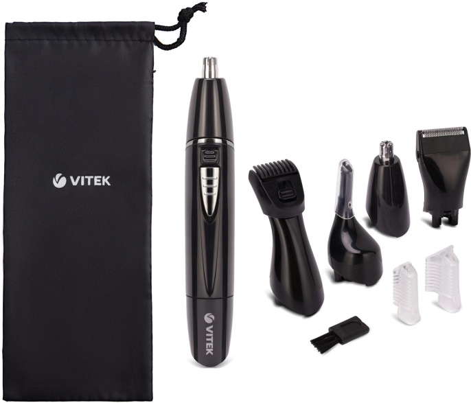 Триммер Vitek VT-2545 черный насадок в компл:4шт