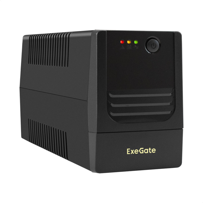 ИБП ExeGate Power NB-450.LED.AVR.2SH (450VA/270W, LED, AVR, 2*EU/Тип F(Schuko), батарея 12V 4.5Ah, Black) EX299473RUS