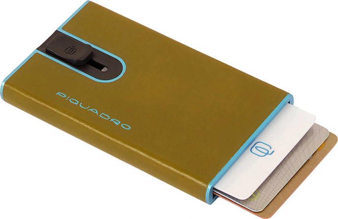 Чехол для кредитных карт Piquadro Blue Square PP4825B2BLR/G желтый натур.кожа