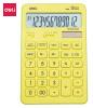 Калькулятор DELI Touch,  EM01551,  12-разрядный, желтый