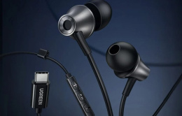 Наушники Ugreen EP105 USB Type-C внутриканальные, портативные, 20-20000 Гц, кабель 1.2 м