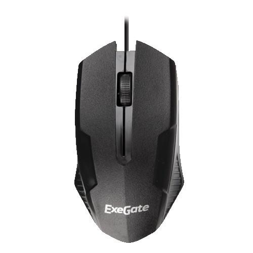 Мышь ExeGate Professional Standard SH-9025-OEM USB, оптическая, 1000dpi, 3D, 3 кнопки и колесо прокрутки, длина кабеля 1,35м, черная, brown box EX279941RUS