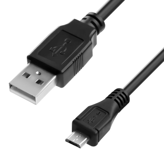 Кабель1.0m USB 2.0, AM/microB 5pin, черный Кабель1.0m USB 2.0, AM/microB 5pin, черный 4PH-R90036