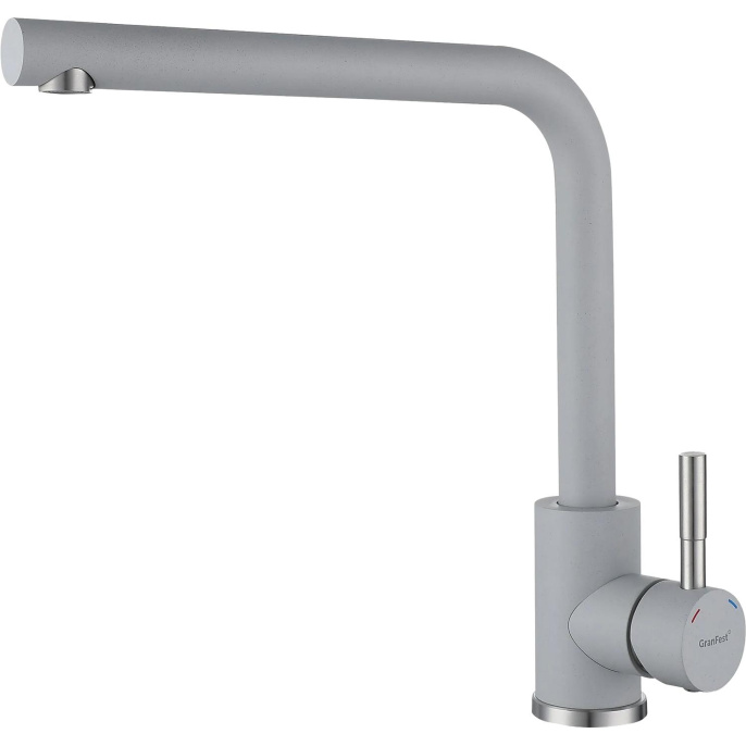 Смеситель GRANFEST GRANFEST QUARZ Смеситель для кухни, Г-образный, серый GF-Z-5411 gray