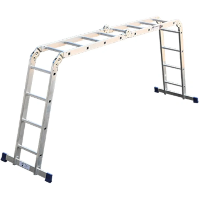 Алюминиевая лестница Алюмет шарнирная четырехсекционная 4х4 ступеней. Серия TL 4044