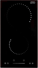 Электрическая варочная поверхность Krona Corto 30, конфорок: 2 шт.,  стеклокерамика,  независимая, черный