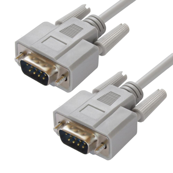 Greenconnect Кабель 3.0m 0-модемный COM RS-232 линковочный, DB9/DB9 9M/9M, серый, 30 AWG, GCR-DB902-3m