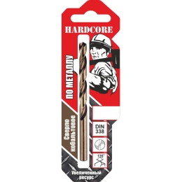 Сверло по металлу кобальтовое (4х75 мм) Hardcore 141040