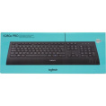 Клавиатура Logitech K280e, проводная, USB, мембранная, заводское нанесение кириллицы, черный [920-005215]