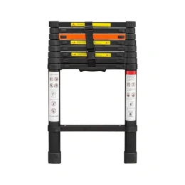 Телескопическая алюминиевая бытовая лестница ROCKFORCE 2.6 м RF-UP260