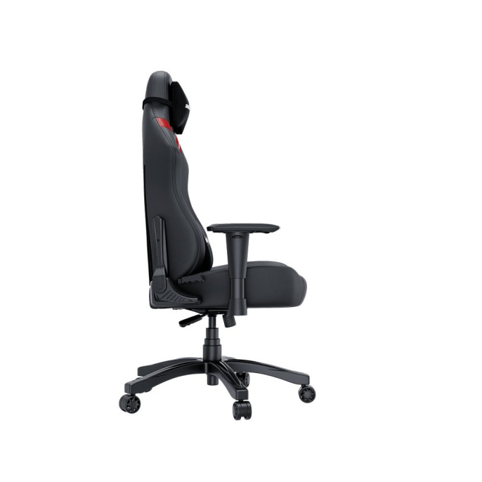 Кресло игровое Anda Seat Luna series цвет черный с красными вставками, размер L 110кг , материал ПВХ модель AD18