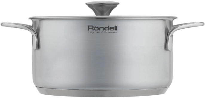 Кастрюля 2л Rondell Modern RDS-1746, нержавеющая сталь, с крышкой