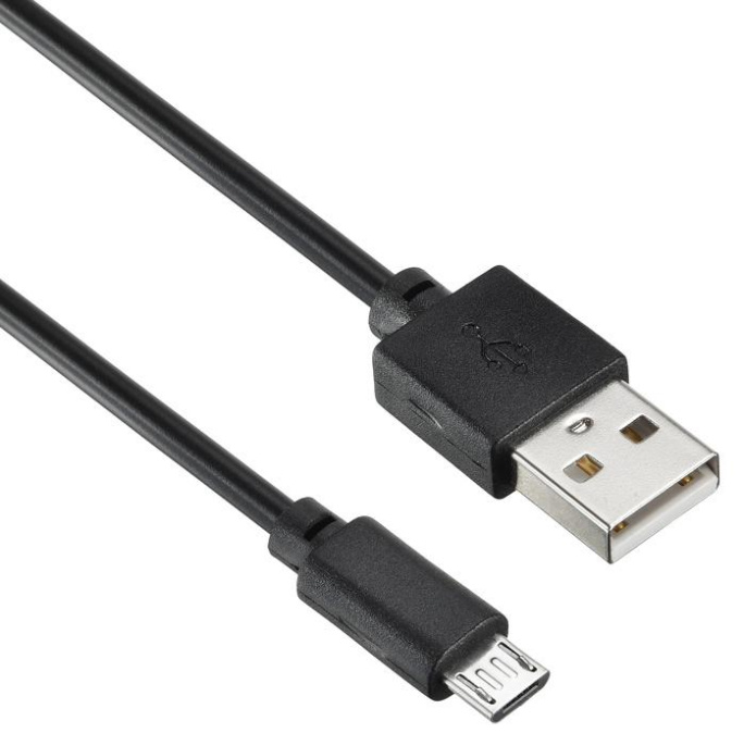 Кабель Digma micro USB (m) -  USB (m),  2м,  2A,  черный [microusb-2m-blk]