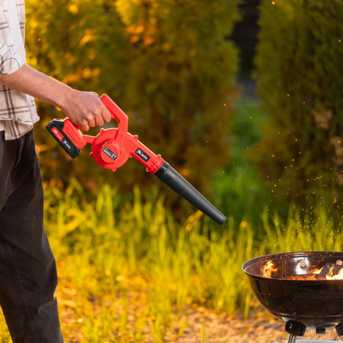 Воздуходувка-пылесос MTX LB-185, красный [59620]