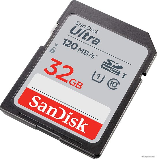 Карта памяти SanDisk Ultra 32GB SDHC Memory Card 120MB/s SDSDUN4-032G-GN6IN