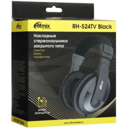 Наушники RITMIX RH-524TV {40 мм, 20-20000 Гц, 32 Ом, 99 дБ ± 3 дБ, 5 м, пластик}