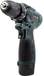 Дрель-шуруповерт ZITREK Green 12V Max, 2Ач, с двумя аккумуляторами [085-1016]