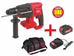 Аккум. перфоратор WORTEX CRH 1824-1 в кор. ALL1 + АКЦИЯ! 4А акб 1 шт., з/у, сумка CRH182410029A2