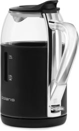 Чайник электрический Polaris PWK 1563CGL 1.5л. 2200Вт черный/прозрачный корпус: пластик/стекло