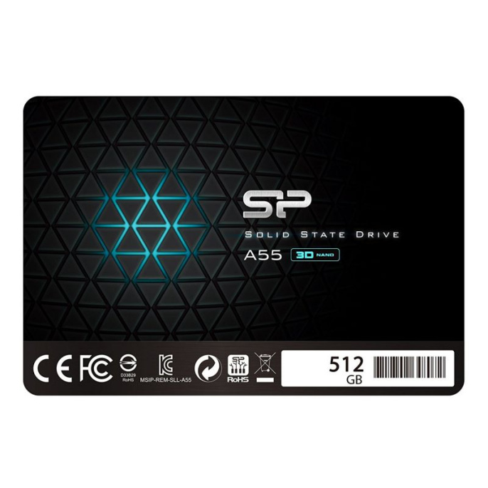 SSD накопитель Silicon Power Ace A55 SP512GBSS3A55S25 512ГБ, 2.5", SATA III, SATA