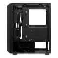 Корпус без блока питания Case HSPD M730, Mesh Mid Tower, Black, TG, 0.4 SPCC, no fans, E-ATX, ATX, mATX, mITX, 155/280/175-200mm, 2x2.5", 2x3.5", 7xPCI, 1xUSB-A 3.0, 2xUSB-A 1.0, 335x193x445mm (M730-TGBK)