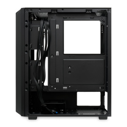 Корпус без блока питания Case HSPD M730, Mesh Mid Tower, Black, TG, 0.4 SPCC, no fans, E-ATX, ATX, mATX, mITX, 155/280/175-200mm, 2x2.5", 2x3.5", 7xPCI, 1xUSB-A 3.0, 2xUSB-A 1.0, 335x193x445mm (M730-TGBK)