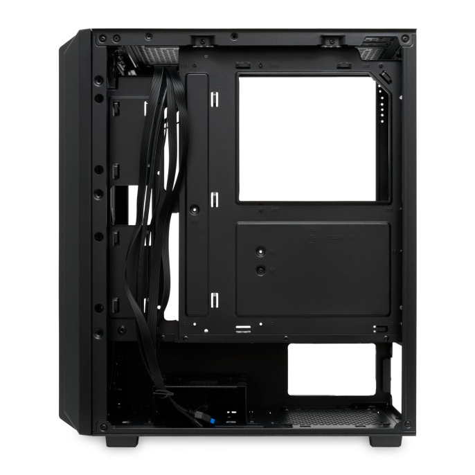 Корпус без блока питания Case HSPD M730, Mesh Mid Tower, Black, TG, 0.4 SPCC, no fans, E-ATX, ATX, mATX, mITX, 155/280/175-200mm, 2x2.5", 2x3.5", 7xPCI, 1xUSB-A 3.0, 2xUSB-A 1.0, 335x193x445mm (M730-TGBK)