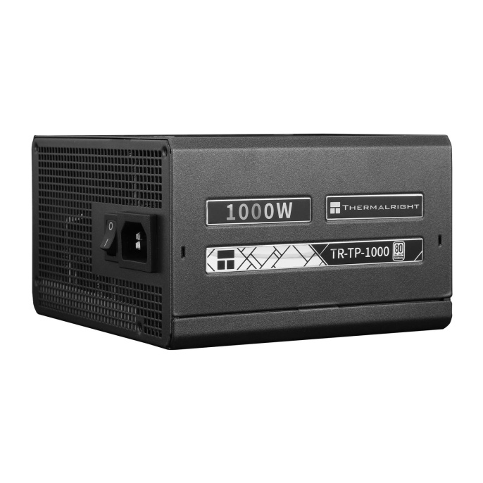 Блок питания 1000W/ Power Supply Thermalright, 1000W 80+ Platinum ATX, 3.0, PCIe 5.0, Full modular, 1x24 20+4 pin, 1xCPU 8 4+4 pin, 2xPCIe*2 8 6+2 pin, 1x12VHPWR PCIe 5.0 12+4pin 600mm, 6xSATA3, 4xMOLEX4pin, Active, 120x120mm, 150x140x86mm, APFC, OPP, OV 