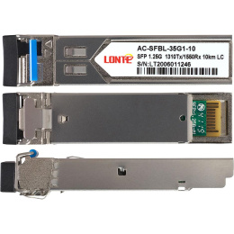 Трансивер/ WDM SFP module, 1.25G, 1310Tx/1550Rx, 10KM, DDM, LC (AC-SFBL-35G1-10)