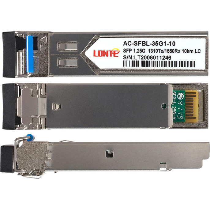 Трансивер/ WDM SFP module, 1.25G, 1310Tx/1550Rx, 10KM, DDM, LC (AC-SFBL-35G1-10)