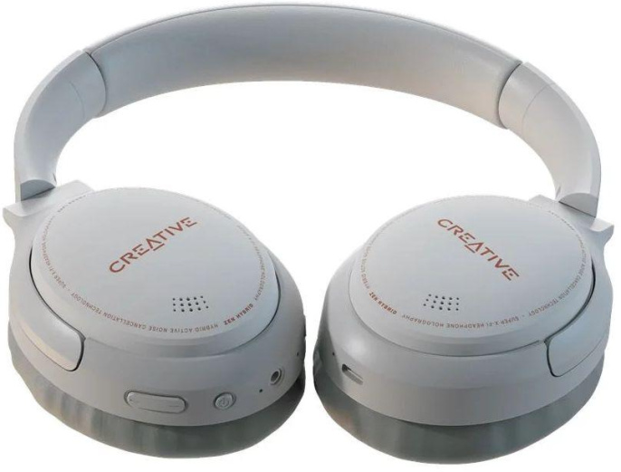 Наушники Creative Zen Hybrid, 3.5 мм/Bluetooth, мониторные, белый [51ef1010aa000]