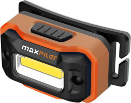 Фонарь налобный аккумуляторный MaxPiler MHF-01 (300/100/20/8 Лм, LED COB, 65°, 5 реж, 1.5-18 ч, инд. заряда)