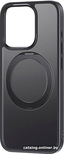 Чехол для телефона Baseus P60161006101-03 SkyRing Series 360° для iPhone 15 Pro Max, с магнитным кольцом-подставкой, Frosted Black защитнное стекло в комплекте