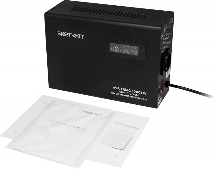 Стабилизатор напряжения Smartwatt AVR Triac 1000TW 1000ВА черный 4512020380001