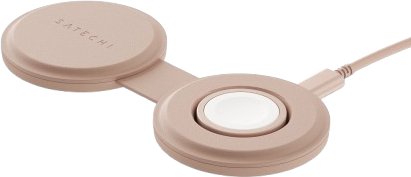 Переносное зарядное устройство Satechi Qi2 OntheGo 2-in-1 Wireless Charger. Цвет: нежно-розовый (ST-QTG21R)