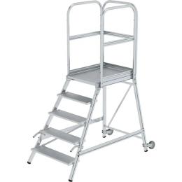 Односторонняя платформа с колесами и ручкой MUNK 5 ступени из алюминия 056105