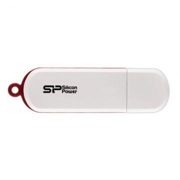Флешка USB Silicon Power LuxMini 320 8ГБ, USB2.0, белый [sp008gbuf2320v1w]