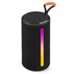 Портативная BT-колонка ExeGate Friend EPS-51 2*5Вт, 50-20000Гц, Bluetooth, с поддержкой USB и TF/microSD карт, FM, Li-Ion 1200mAh, цвет черный, RGB подсветка, зарядка USB Type-C, Color Box EX289737RUS