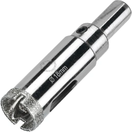 Коронка алмазная по керамограниту и керамике с центрирующим сверлом 18 мм Diamond Industrial DIDCSC018