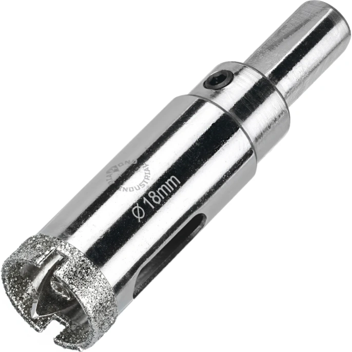 Коронка алмазная по керамограниту и керамике с центрирующим сверлом 18 мм Diamond Industrial DIDCSC018