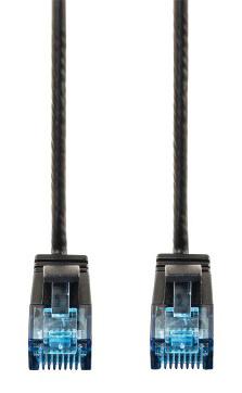 Патч-корд HAMA Slim-Flexible UTP, кат.6, 1.5м, 4 пары, многожильный, черный